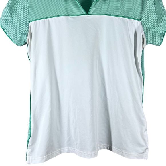 ADIDAS Clima Cool Womens Sz M Short Ruched Sleeve Golf/Activewear Top - Picture 2 of 9